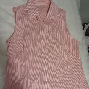 Banana republic button up no sleeve collard shirt